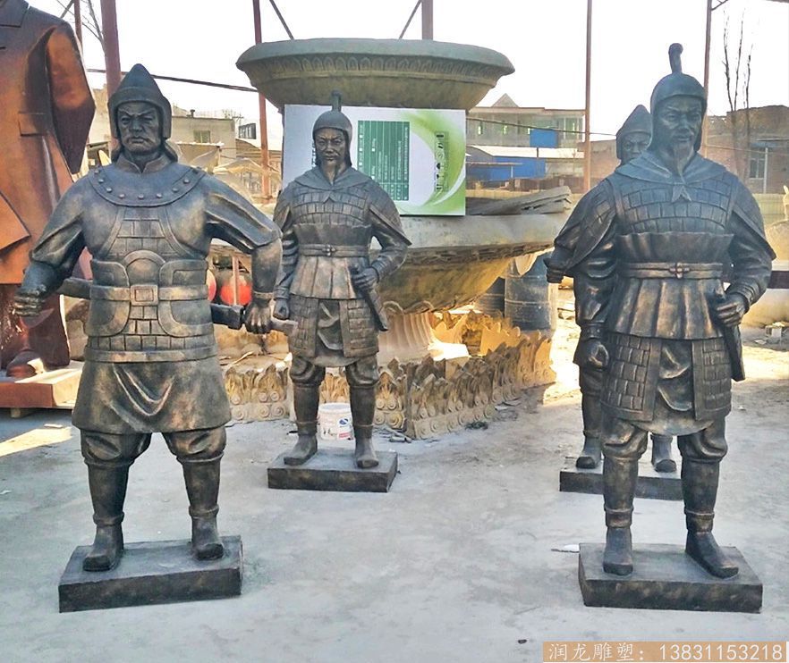 玻璃钢士兵雕塑 仿铜人物雕塑制作厂家