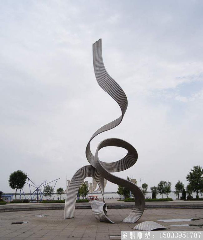 抽象不锈钢钢管广场雕塑
