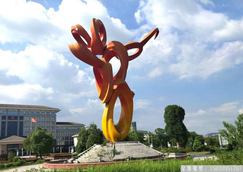政务广场抽象不锈钢雕塑厂家