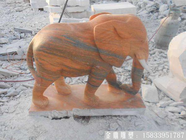 石雕动物 石雕大象雕塑厂家