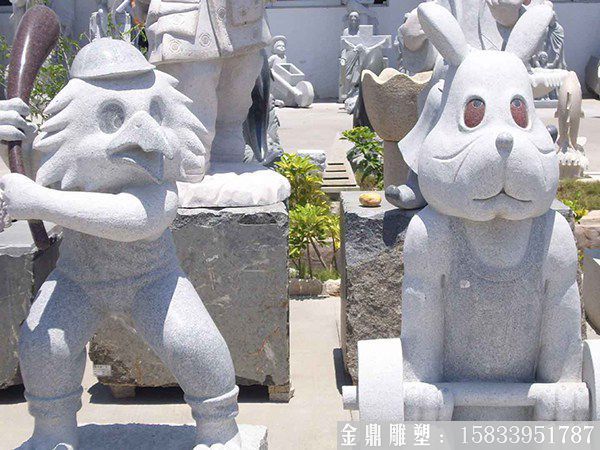 石雕动物雕塑制作厂家 生肖石雕塑