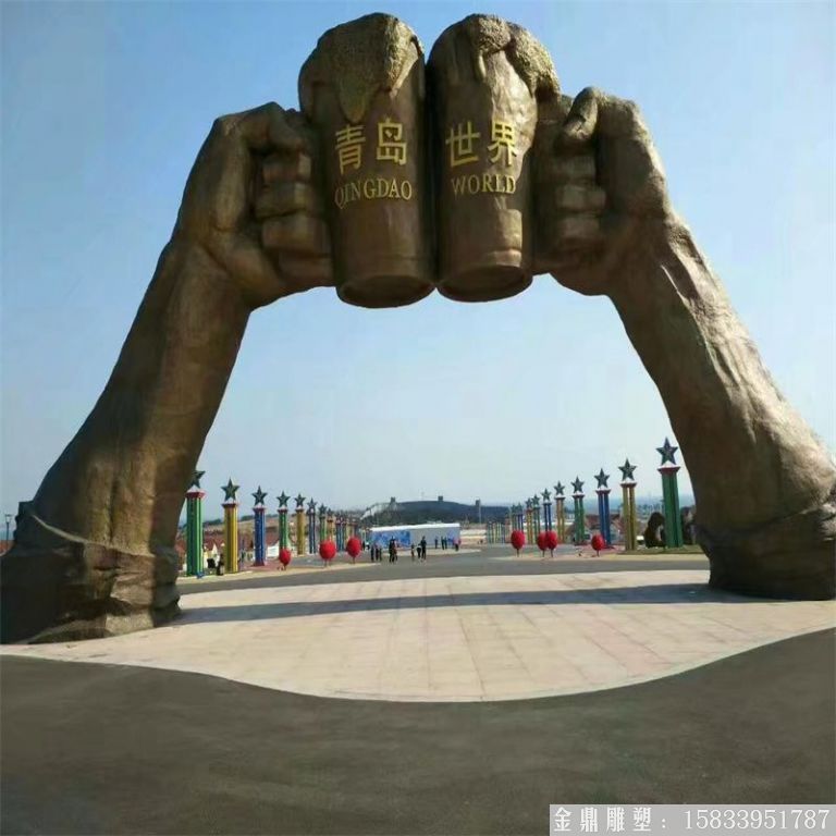 青岛世界铜雕塑 举杯同饮雕塑定制 大型铜雕